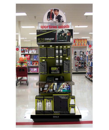 target end cap with video screen for goal zero