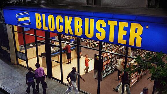 blockbuster store front point of purchase displays